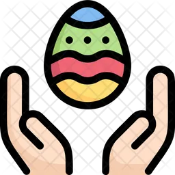 Egg With Hands  Icon