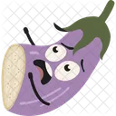 Eggplant Eggplant Character Cute Character Icon