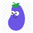 Character Eggplant Aubergine Icon