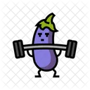 Eggplant Fruit Fitness Icon