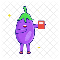 Eggplant character  Icon