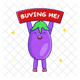 Eggplant character  Icon