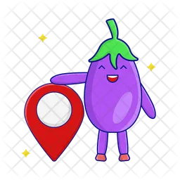 Eggplant character  Icon