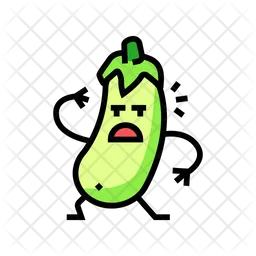 Eggplant Character  Icon