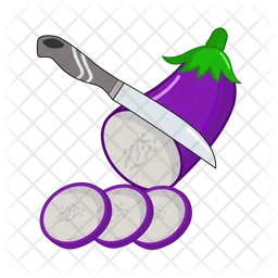 Eggplant slice  Icon