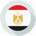 Egipto Pais Bandera Icono