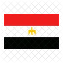 Egypt Pyramid Flag Icon