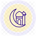 Icono De Linea De Alegria De Eid Icono