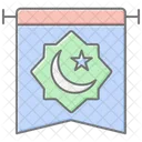 Eid Banner Lineal Color Icon Icon