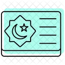 Eid Card Color Shadow Thinline Icon Icon