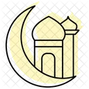 Eid Joy Color Shadow Thinline Icon Symbol