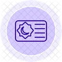 Eid Card Line Icon Symbol