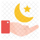 Eid Moon Crescent Moon And Star Icon