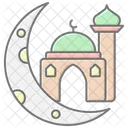 Eid Moon Sighting Lineal Color Icon Icon