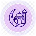 Eid Moon Sighting Line Icon Icon