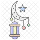 Eid Mubarak Greeting Lineal Color Icon Icon