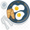 Eier Baguette Fruhstuck Symbol