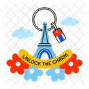 Eiffel Keychain  Icon