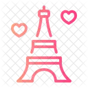 Eiffel Tower Love Heart Icon