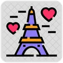 Valentine Day Eiffel Tower Paris Icon