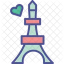 Eiffel Tower Eiffel Tower And Heart Heart With Eiffel Tower Icon