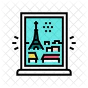 Eiffel Tower View From Window  Icon
