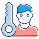 Schlusselmann Eigentumer Schlusselverwalter Symbol
