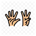 Eight Number Hand Icon