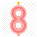 Eight Number Candle  Icon