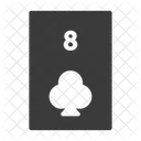 Eight Of Clubs Poker Card Casino Icon