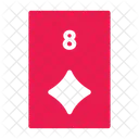 Eight Of Diamonds Poker Card Casino Icon