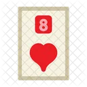 Eight Of Hearts Poker Card Casino Icon