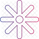 Eight Spoked Asterisk Starburst Design Geometric Shape Icon