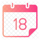 Eighteen Calendar Calender Icon