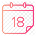 Eighteen Calendar Calender Icon