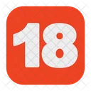 Eighteen 18 Number Icon
