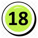 Eighteen Number  Icon