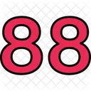 Eighty Eight Numbers Numeric Icon