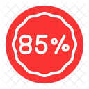 Eighty Five Percent Percent Discount Icon