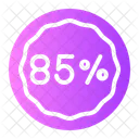 Eighty Five Percent Percent Discount Icon
