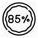 Eighty Five Percent Percent Discount Icon