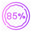 Eighty Five Percent Percent Discount Icon
