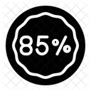 Eighty Five Percent Percent Discount Icon