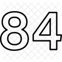 Eighty Four Numbers Numeric Icon