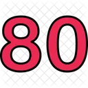 Eighty Numbers Numeric Icon