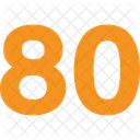 Eighty Numbers Numeric Icon