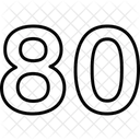 Eighty Numbers Numeric Icon