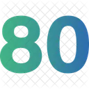 Eighty Numbers Numeric Icon