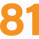 Eighty One Numbers Numeric Icon