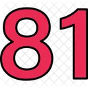 Eighty One Numbers Numeric Icon